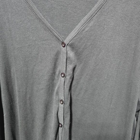 ABLE Black Julia Anywhere Button Down Cardigan Top - Picture 3 of 6